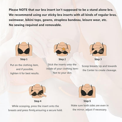 PEACHLIFT™ Self-Adhesive Reusable Bra Inserts